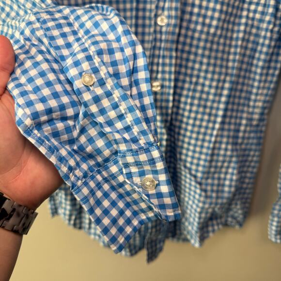 Vineyard Vines Men's Slim Fit Tucker Shirt Blue White Gingham Print Size X-Small - Picture 3 of 6
